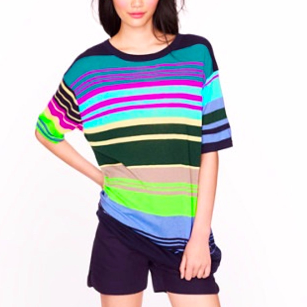 Elder Statesman for J. Crew cashmere ultra-stripe tee